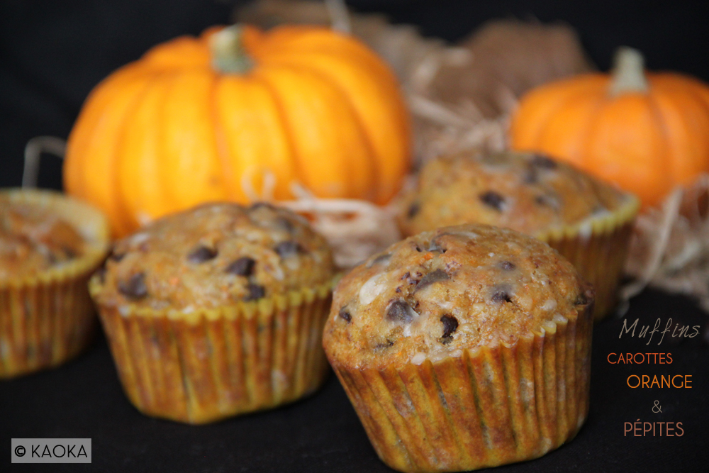 Recette muffins carotte orange pépites de chocolat bio