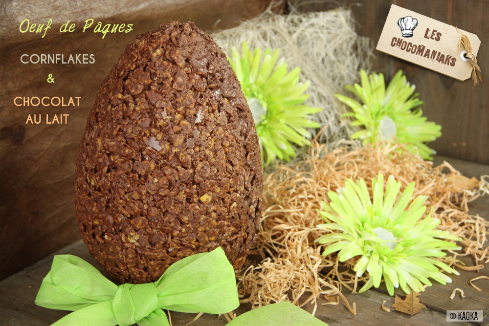 oeuf pâques croustillant cornflakes chocolat