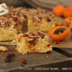 moelleux chocolat blanc abricots amandes