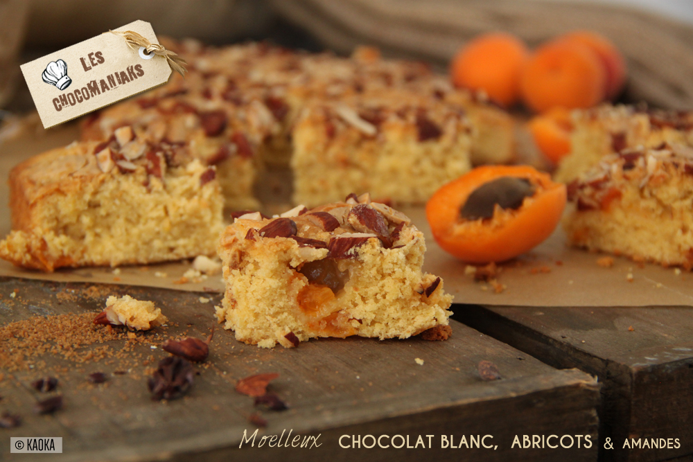 moelleux chocolat blanc abricots amandes