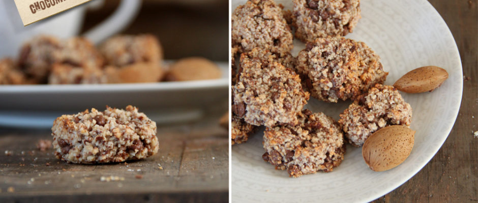 recette biscuits rochers amandes pépites chocolat lait