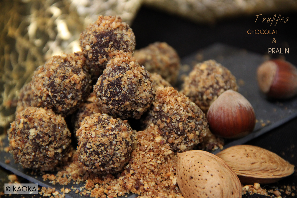 Recette Truffes Chocolat Pralin Amandes Noisettes