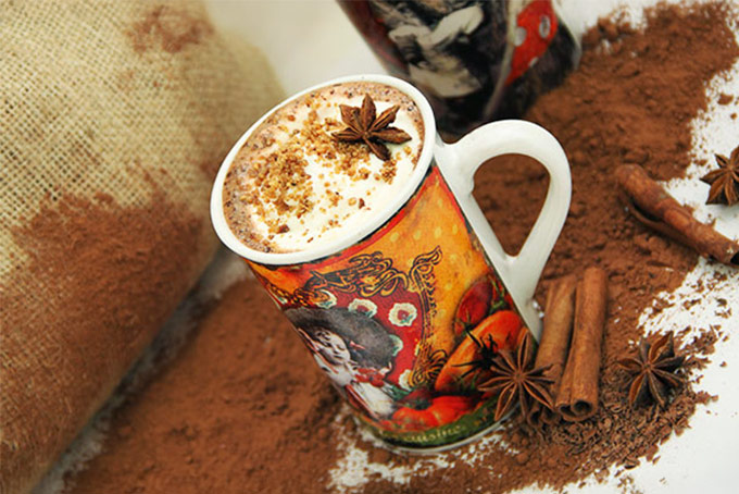 Recette de chocolat chaud aux épices de Noel