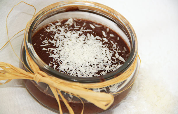 Recette de crème dessert chocolat et lait de coco