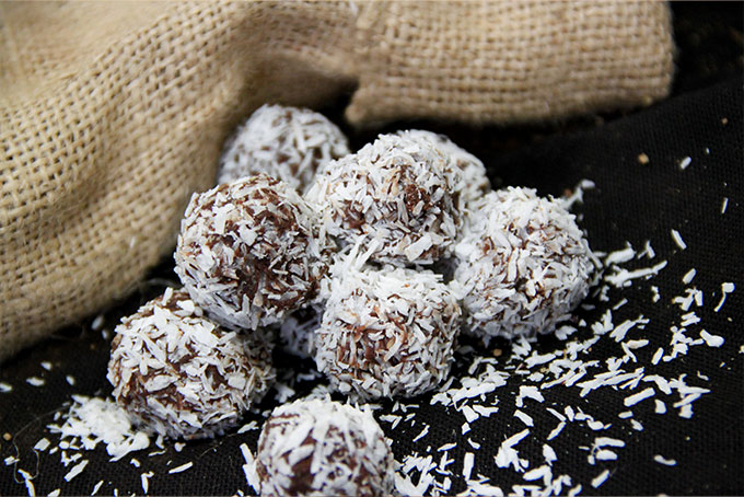 Recette de truffes chocolat au lait noix de coco