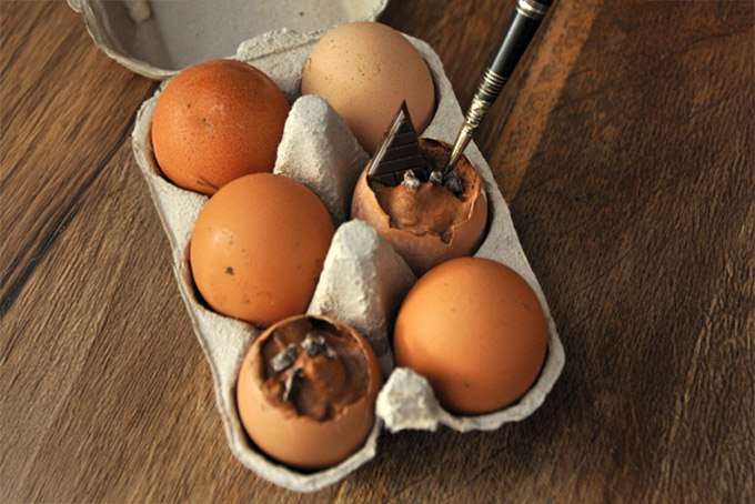 Recette de mousse au chocolat aux éclats de fèves caramélisés