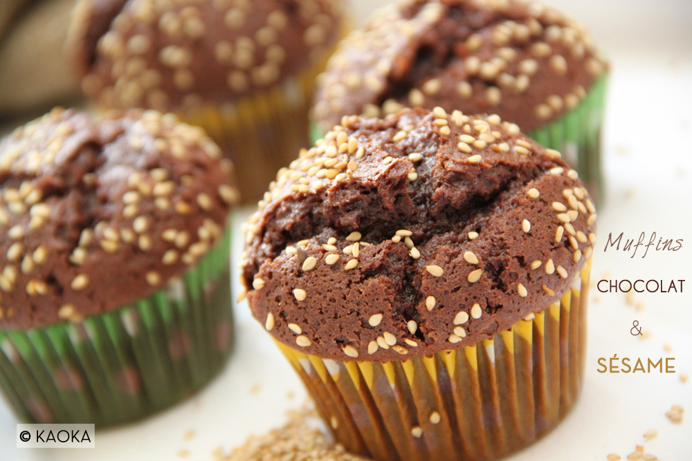 Muffins chocolat bio sésame