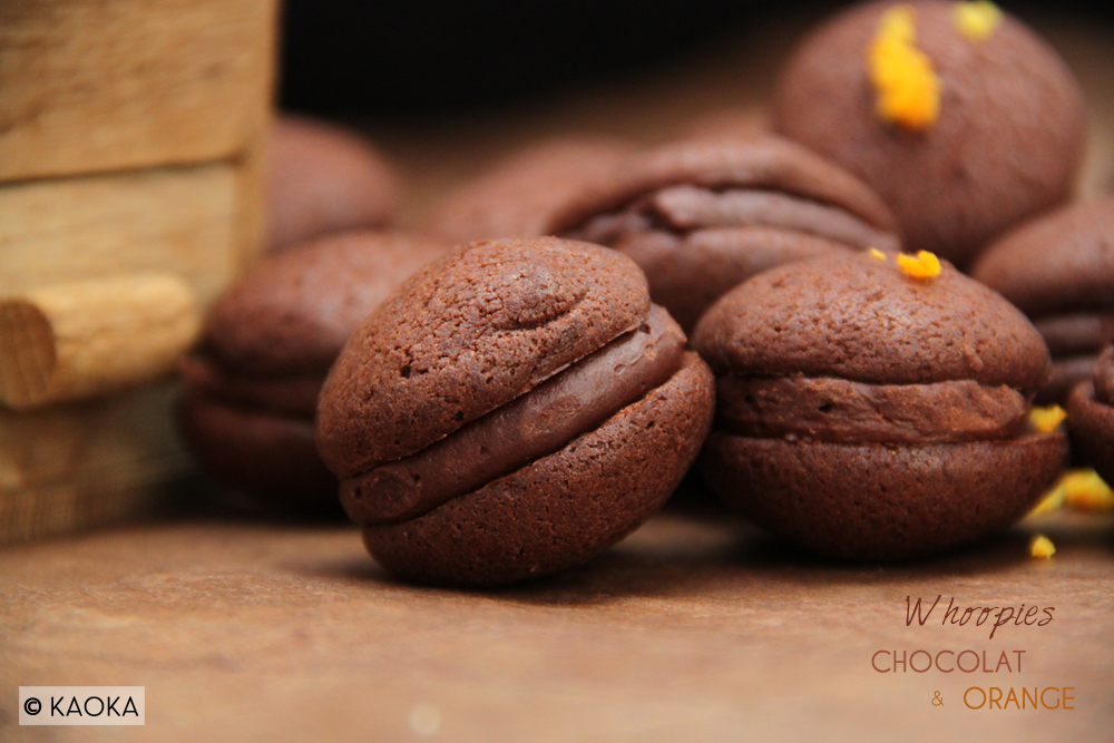 whoopies macarons chocolat orange