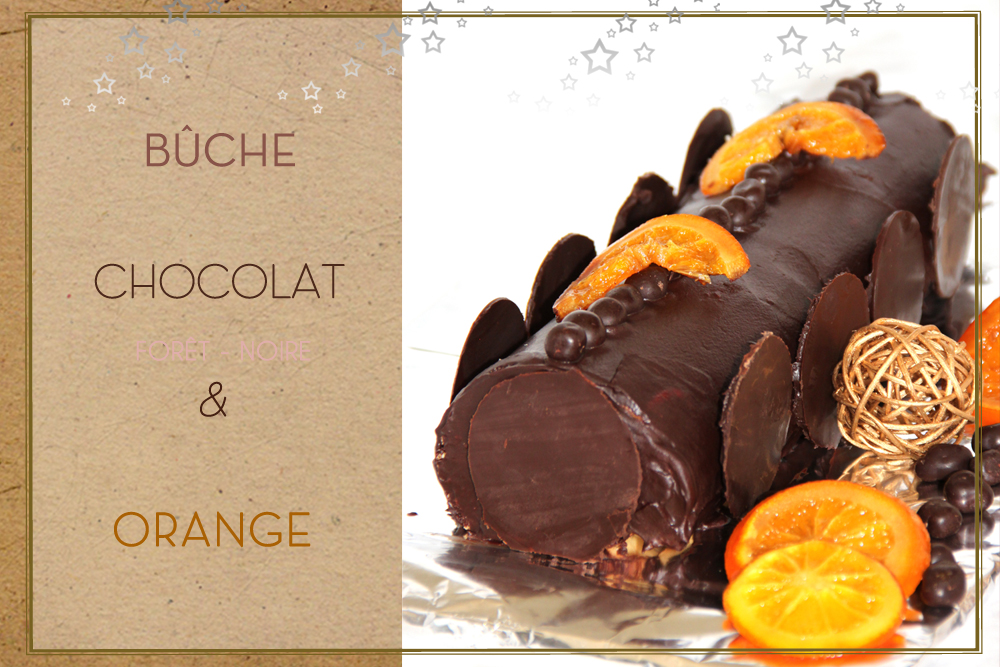 Bûche Chocolat Corsé & Orange - Les Chocomaniaks