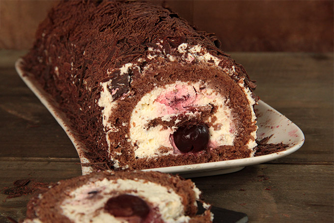 Recette de bûche forêt noire