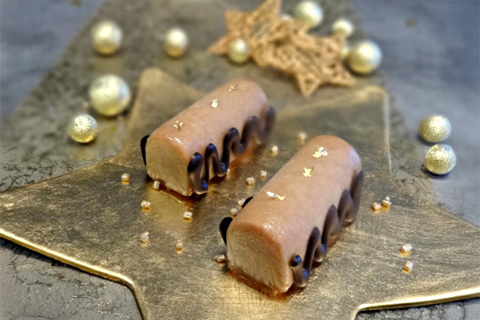 Recette de bûchettes au chocolat et aux marrons glacés