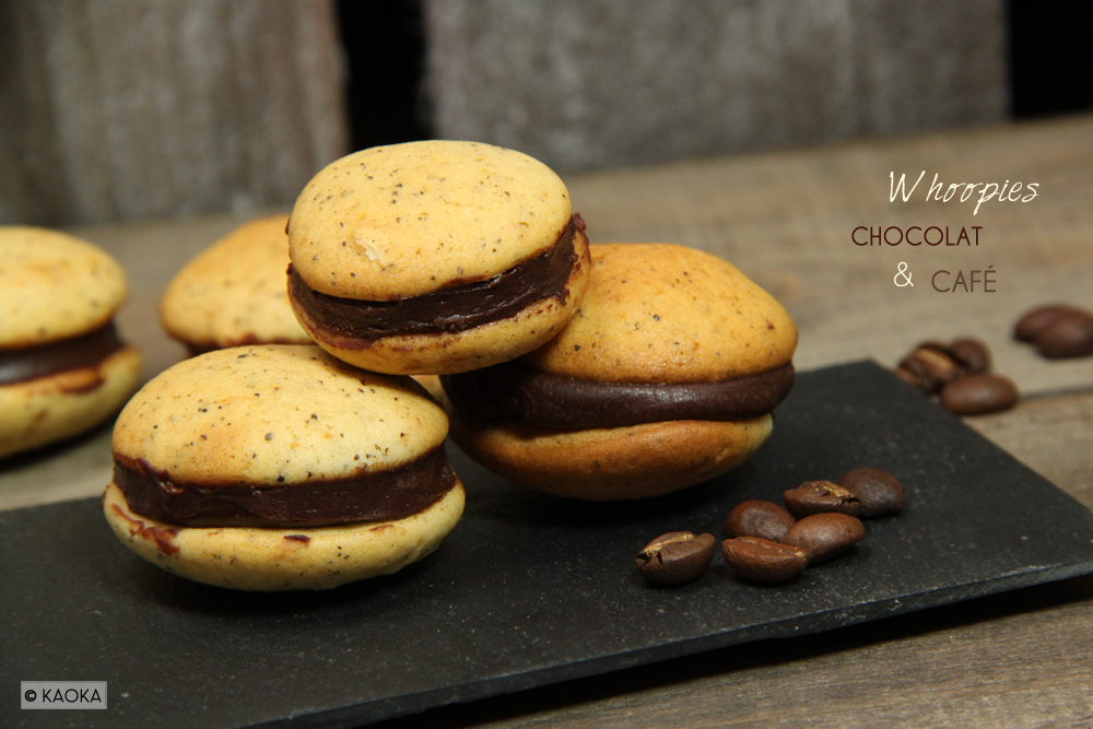 Whoopies biscuit chocolat café