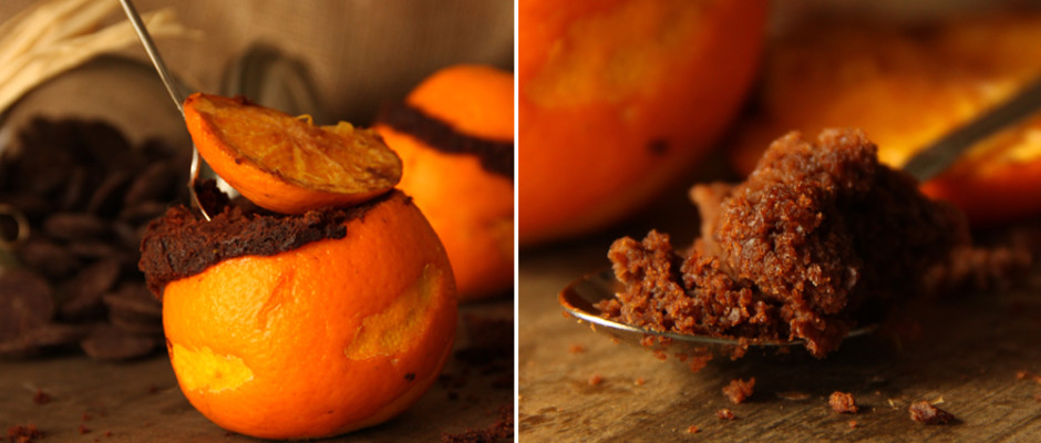 Moelleux chocolat bio équitable cuit dans orange