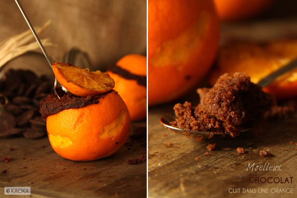 Moelleux chocolat bio équitable cuit dans orange