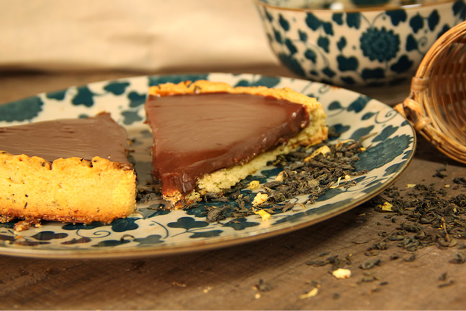 Recette de tarte au chocolat au lait et au thé earl grey