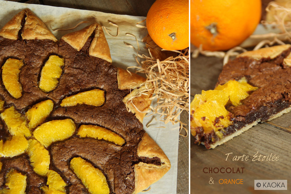 Tarte feuilletée chocolat orange