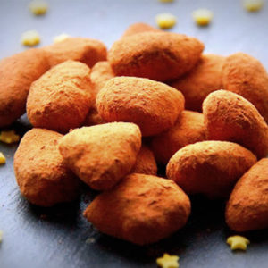 Recette d'amandes enrobées au caramel et chocolat noir