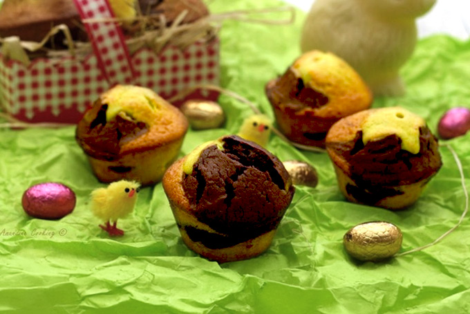 Recette de muffins marbrés au chocolat et à la pistache