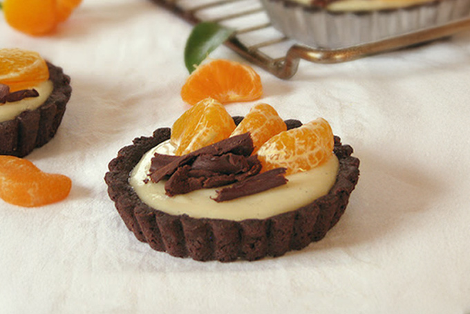 Recette tartelette chocolat et clémentines
