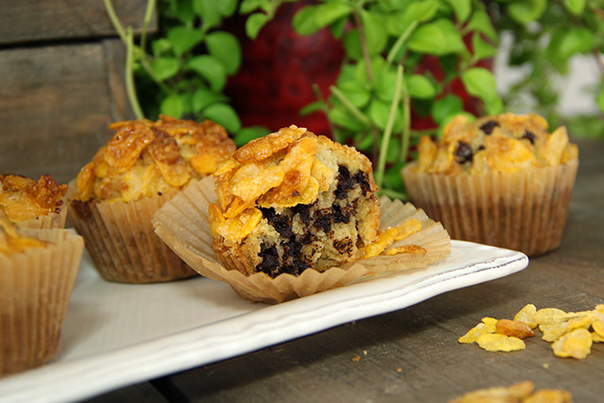 Recette de muffins aux cornflakes et pépites de chocolat