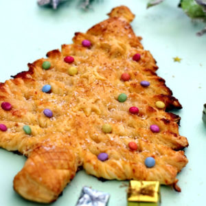 Sapin Feuilleté au Chocolat Blanc & Noix de Coco