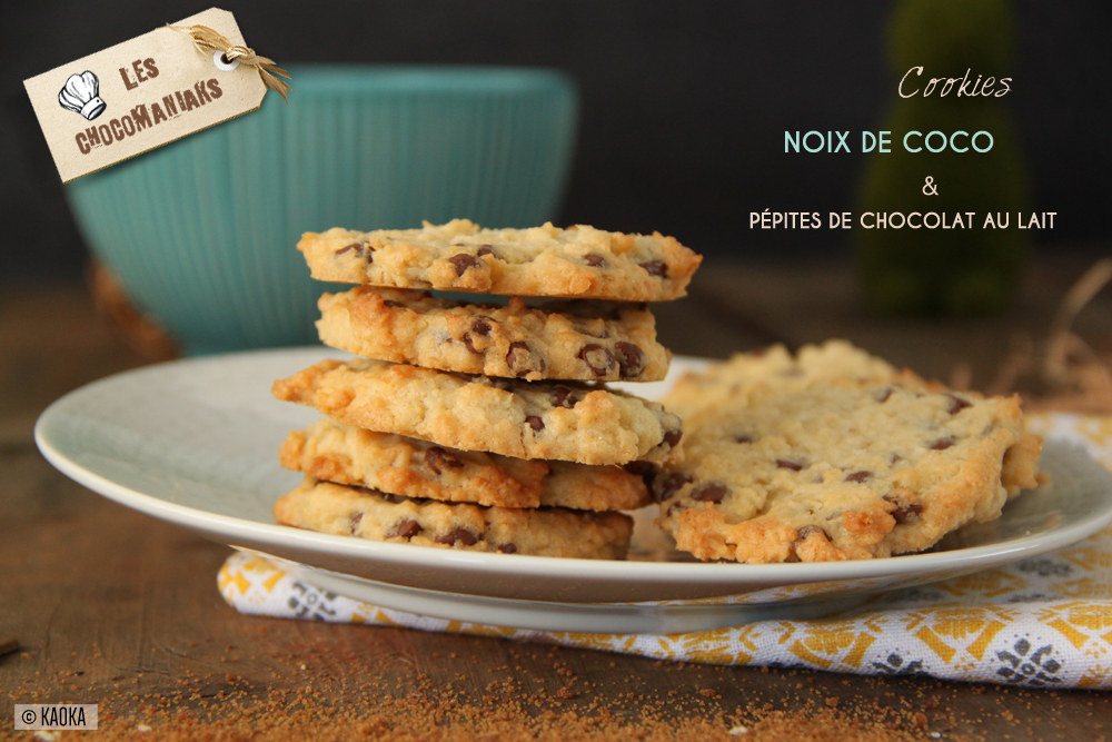 recette cookies noix coco pepites chocolat