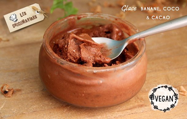 recette glace vegan banane coco cacao