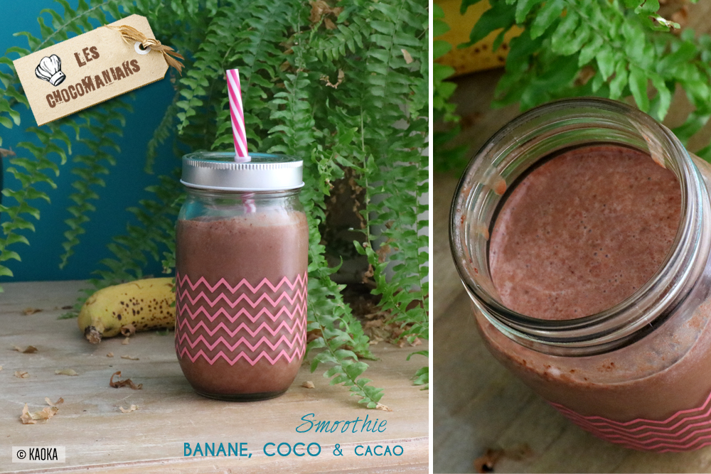 smoothie chocolat vegan banane coco cacao