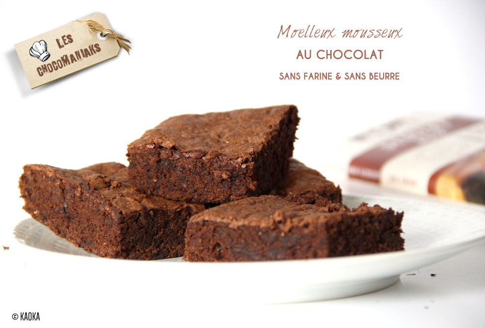 recette moelleux mousseux chocolat sans farine sans beurre