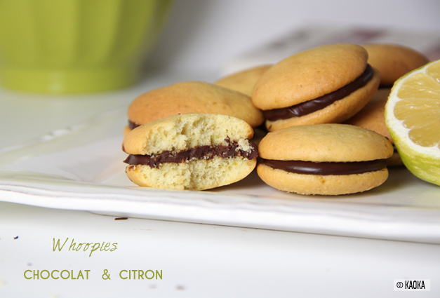 recette whoopies chocolat citron