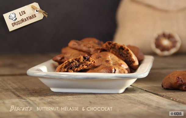 recette biscuits butternut melasse chocolat