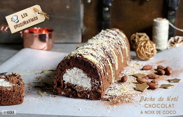 recette buche chocolat noix coco