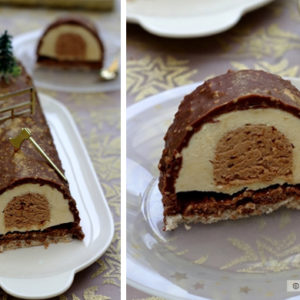 recette buche praline noisettes chocolat blanc