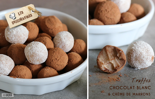 recette truffes chocolat blanc creme marrons