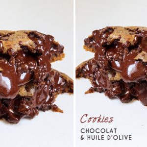 recette de cookies à l'huile d'olive et au chocolat