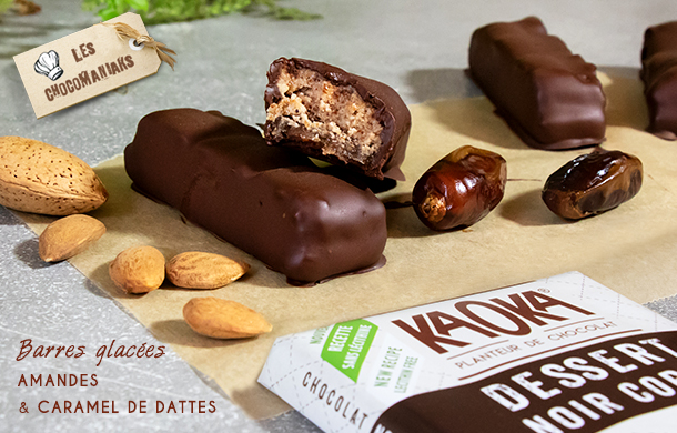 recette barre chocolat amandes caramel dattes