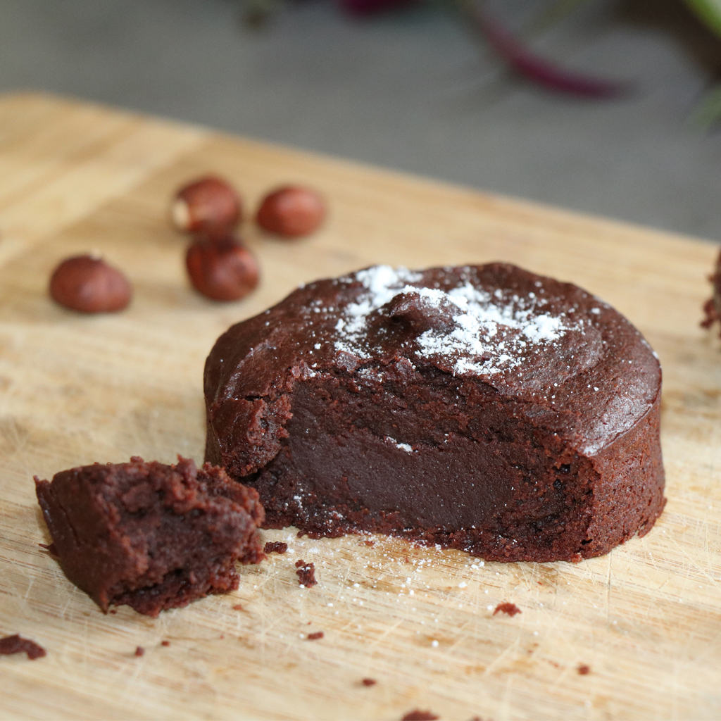 Recette de Fondant Chocolat & Noisettes (vegan et sans gluten)