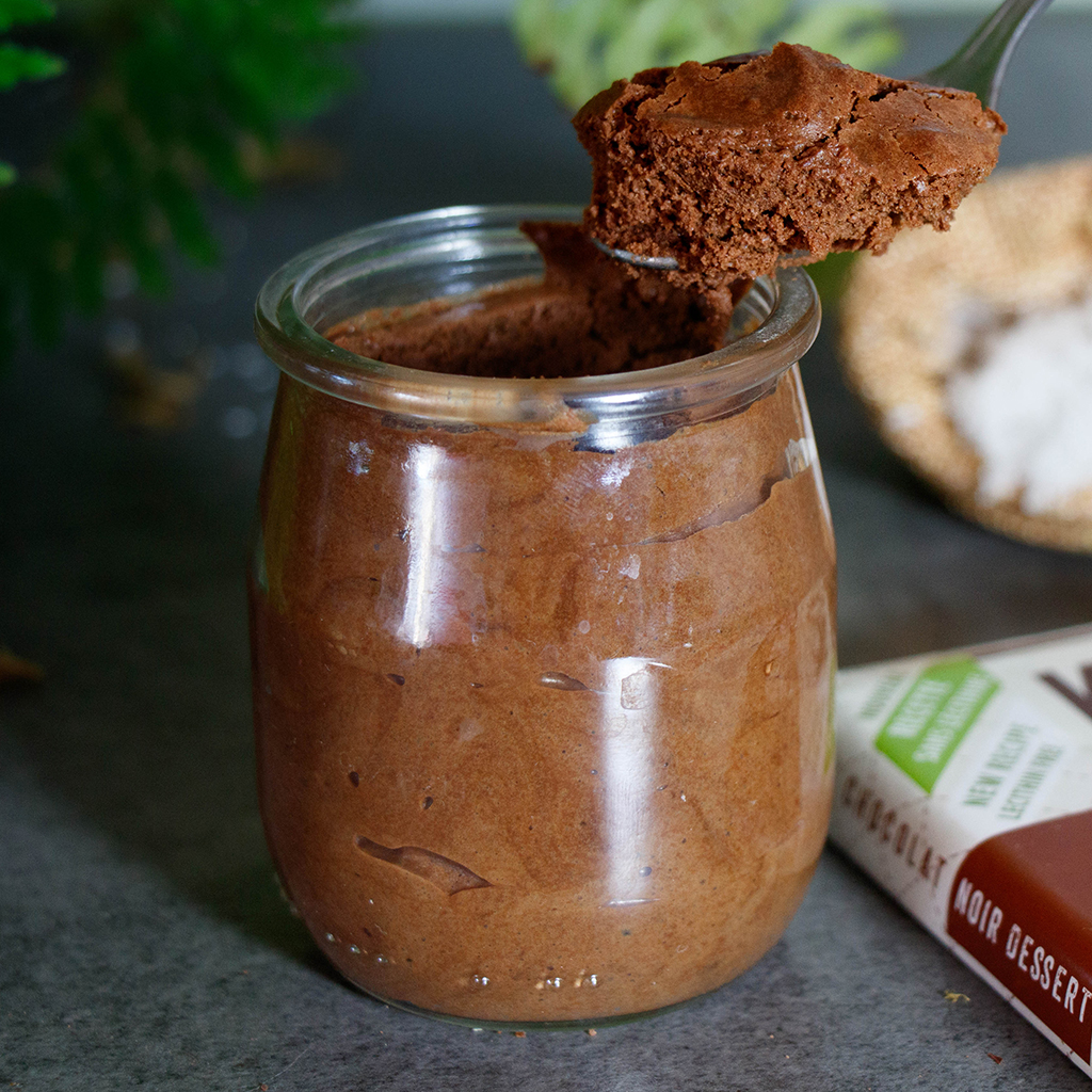 Mousse Chocolat Cacahuètes à l'Aquafaba - Recette Vegan