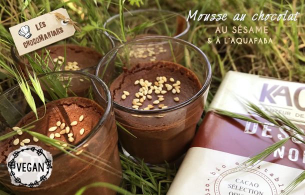 Recette de mousse au chocolat et sésame vegan