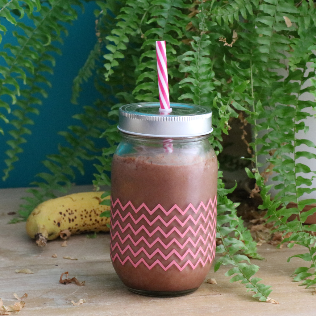 Recette de Smoothie vegan Banane, Coco & Cacao