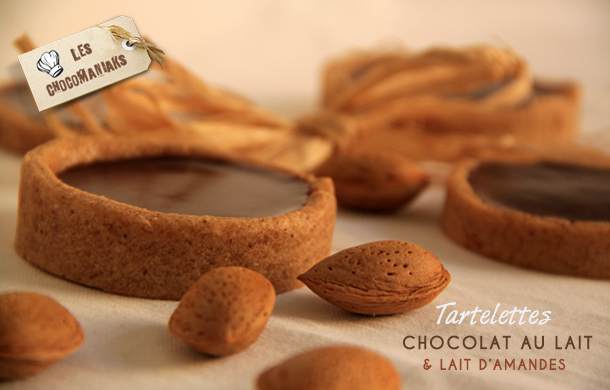 Recette de tartelettes Chocolat au lait et lait d'amandes