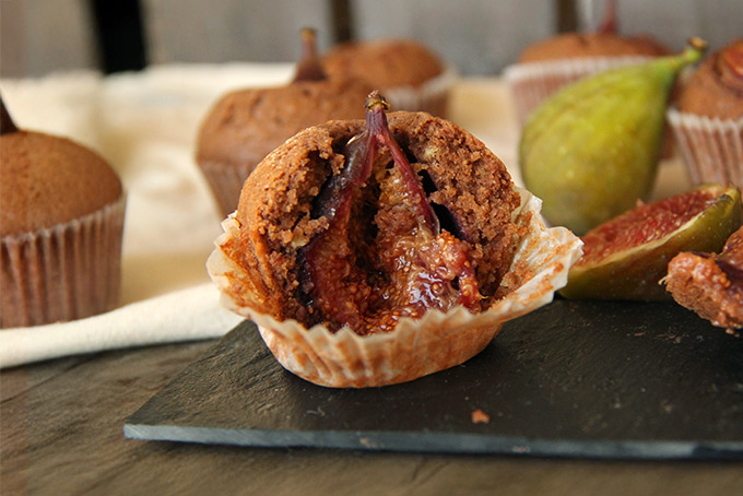Recette de muffins au chocolat au lait et aux figues