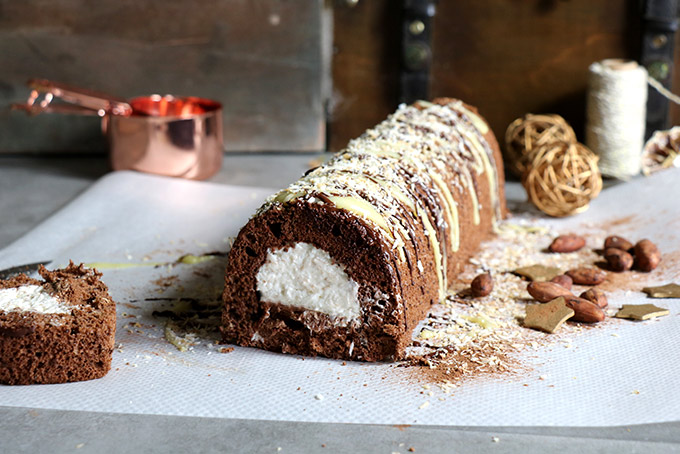 Recette de bûche au chocolat et à la noix de coco