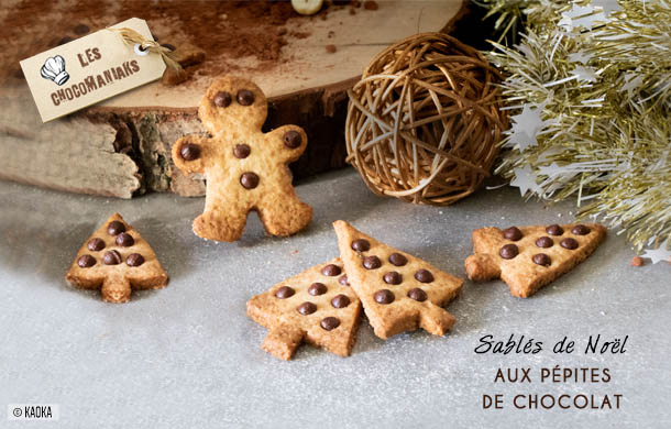 Sablés de Noël aux pépites de chocolat