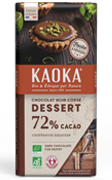 tablette de chocolat noir corsé 72% cacao bio équitable