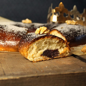 Brioche des Rois fourrée à la Frangipane au Chocolat