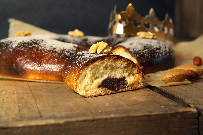 Recette de brioche des rois fourrée à la frangipane au chocolat